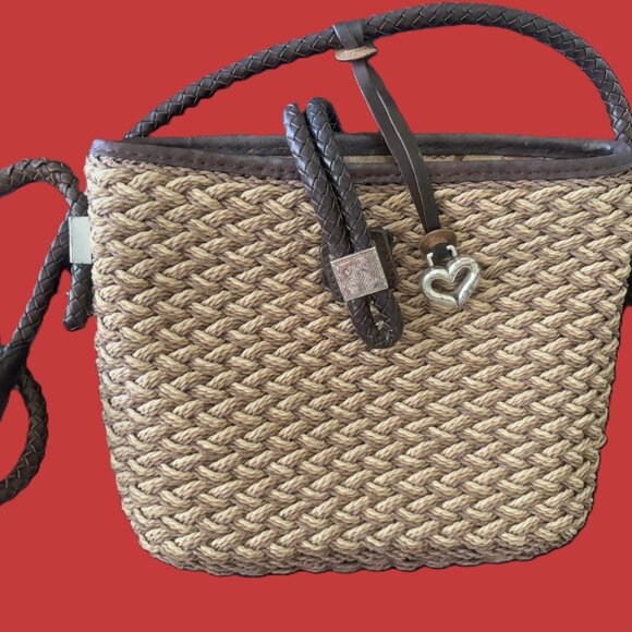 Brighton Rafia Manmade Shoulder/crossbody Bag-Silver Brighton Charms & Hangtag - Picture 2 of 12